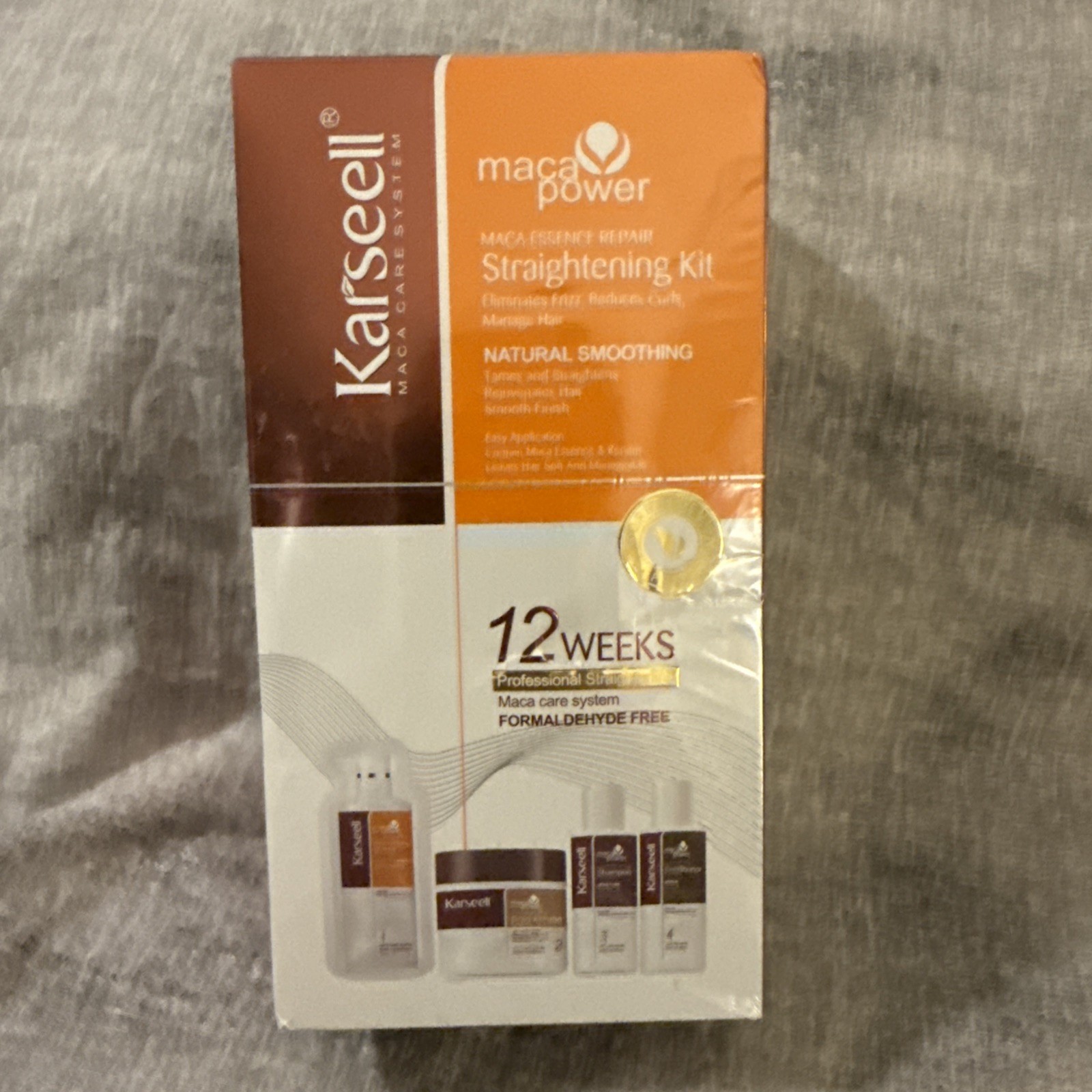 Maca essence repair Straightening Kit, 12 Weeks of Home Use Professional Stra…