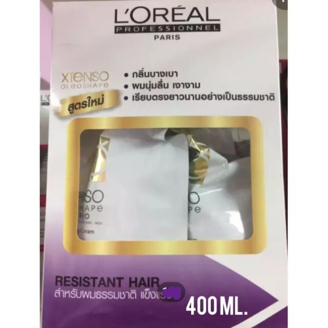 L’Oreal X Tenso Permanent Hair Straightener Kit Resistant Hair Oleoshape 400ml