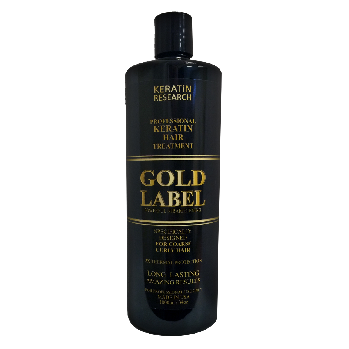 Keratin Research Gold Label Keratin Hair Blowout Treatment 1000ml Coarse Curly