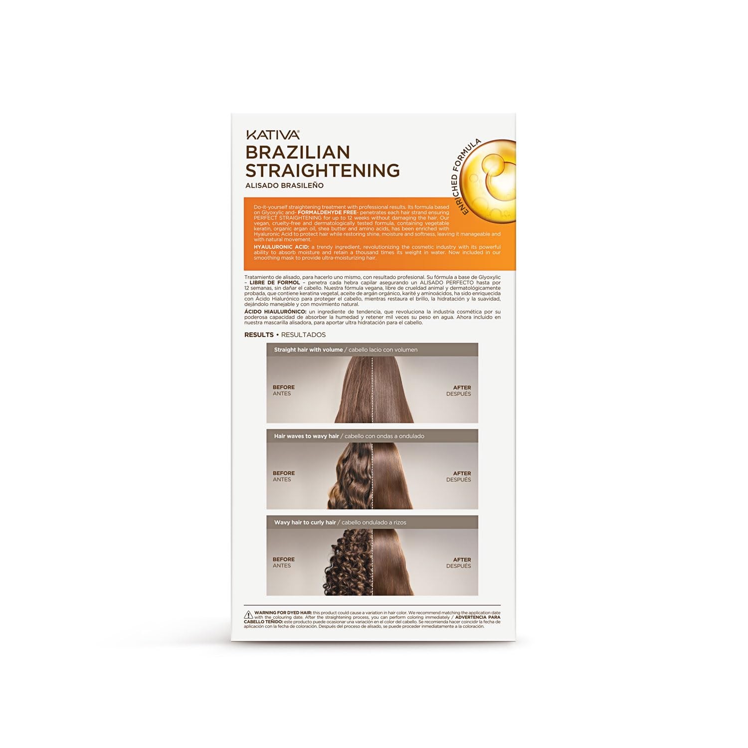 Kativa Brazilian Straightening Kit, 12 Weeks of Home Use Professional