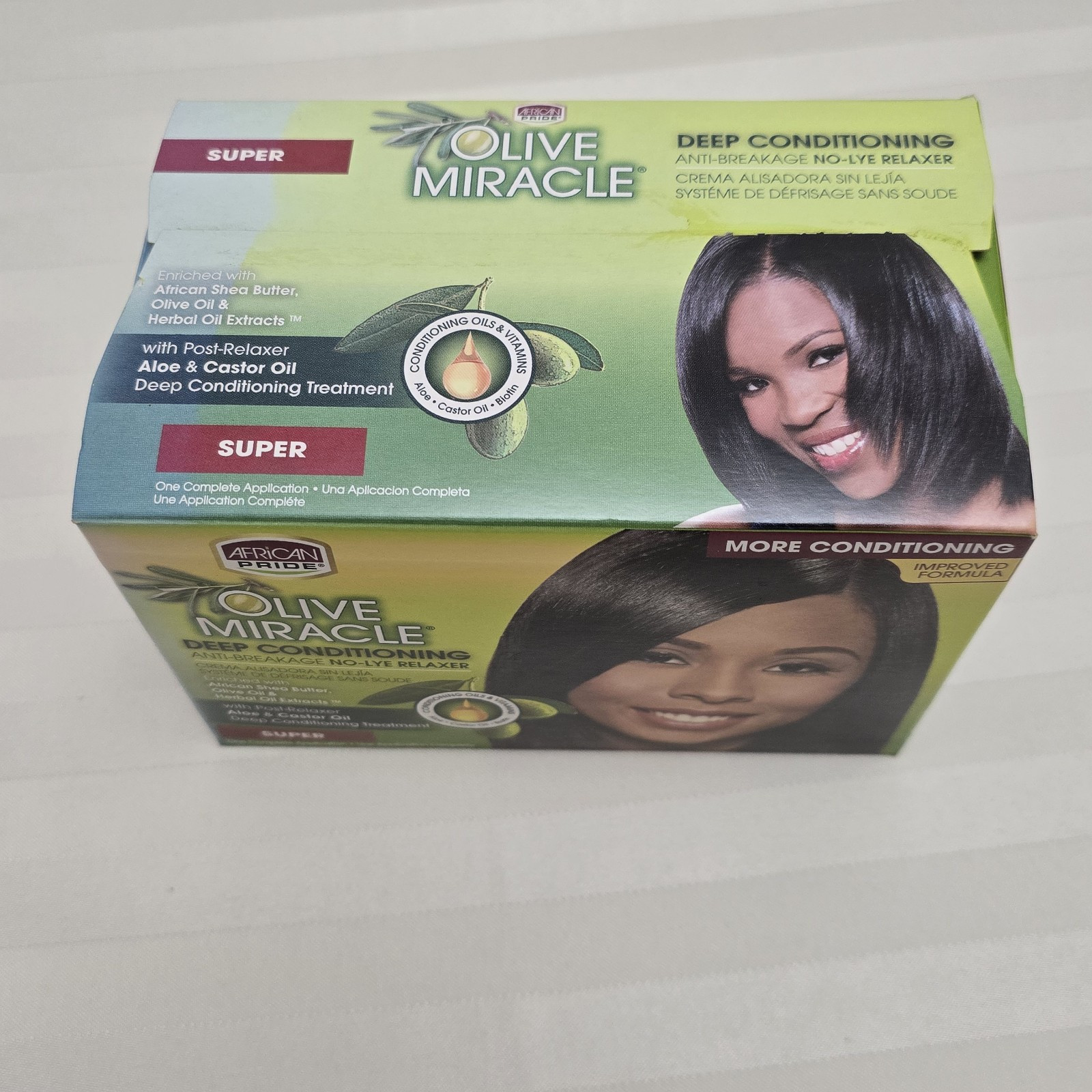 Mixed Lot African Pride Olive Miracle Deep Conditioning No-Lye Relaxer Super Reg
