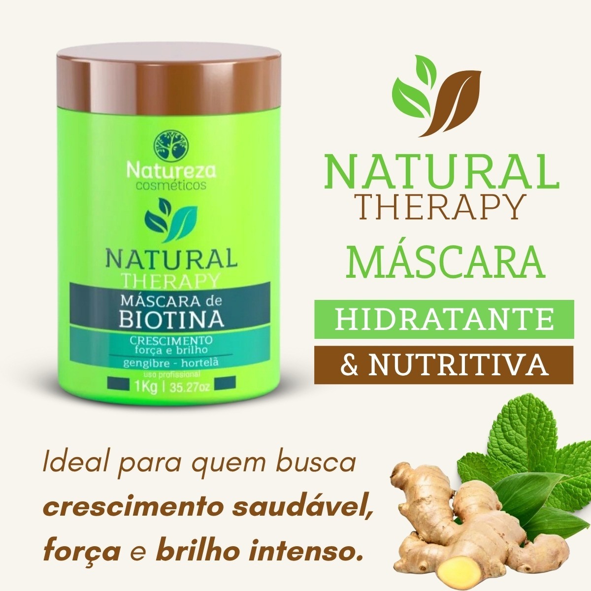 Natural System Biotin Kit 2x1L + Biotin Mask 1Kg – Natureza Cosméticos
