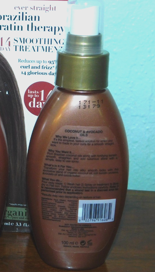 2 OGX Organix Ever Straight Brazilian Keratin Therapy 14 Day Smoothing Treatment