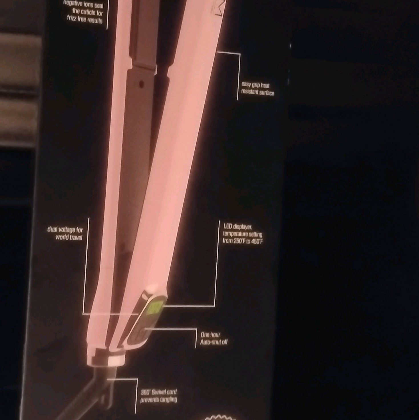 GEM Pink Digital Titanium Tourmaline Styling Iron