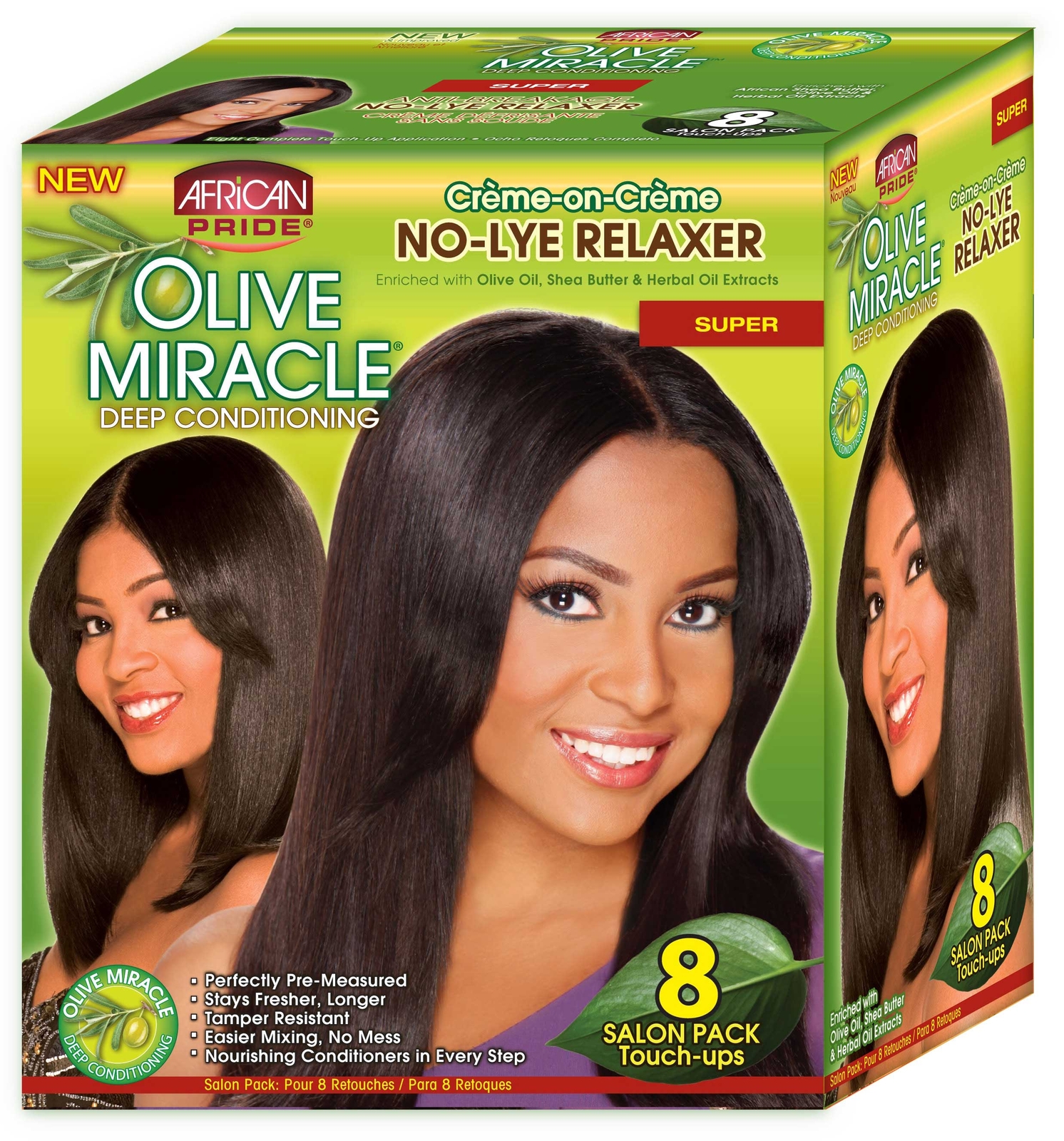 African Pride Olive Miracle Deep Conditioning – 8 touch-ups – Super