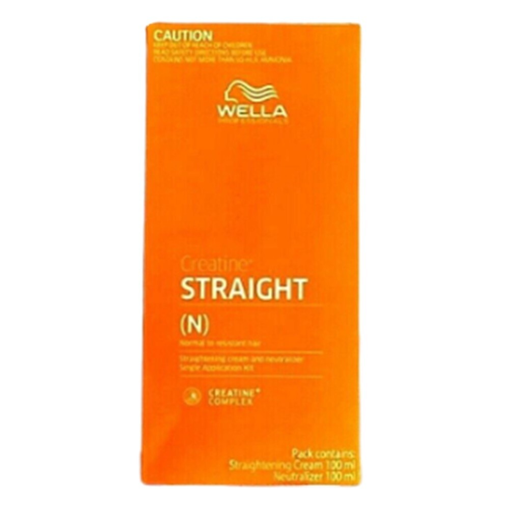 WELLA STRAIGHT(N) Hair Permanent Straightening Cream Intense Creatine Set 3 Box.