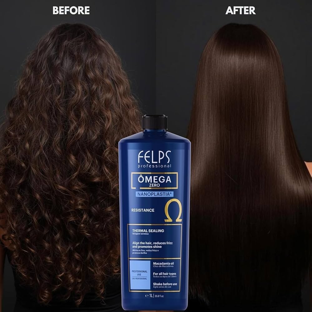 Felps Omega Zero Resistance Nanoplasty Brazilian Keratin Treatment 1L / 34 fl oz