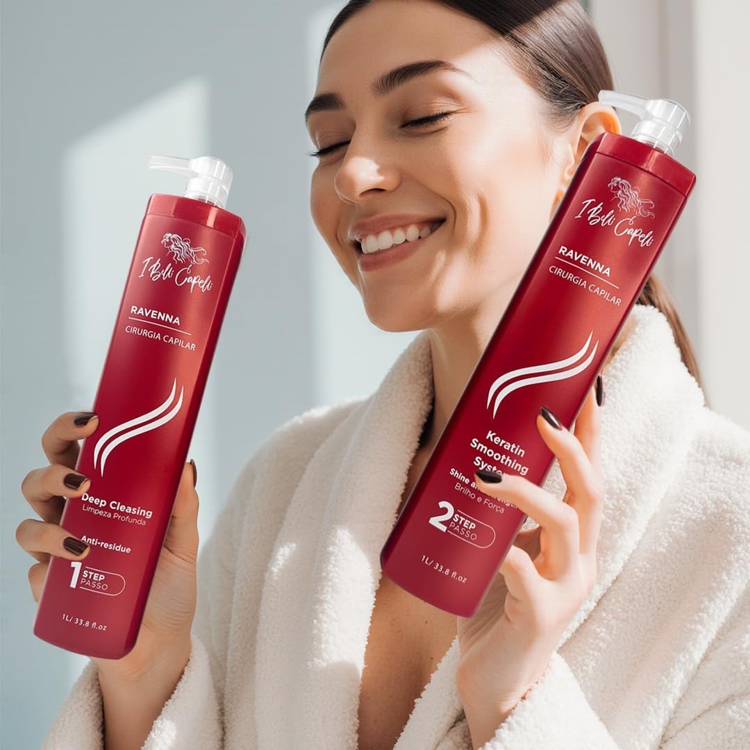 Ravenna Professional Keratin Treatment – Long-Lasting Frizz Control 2x1L