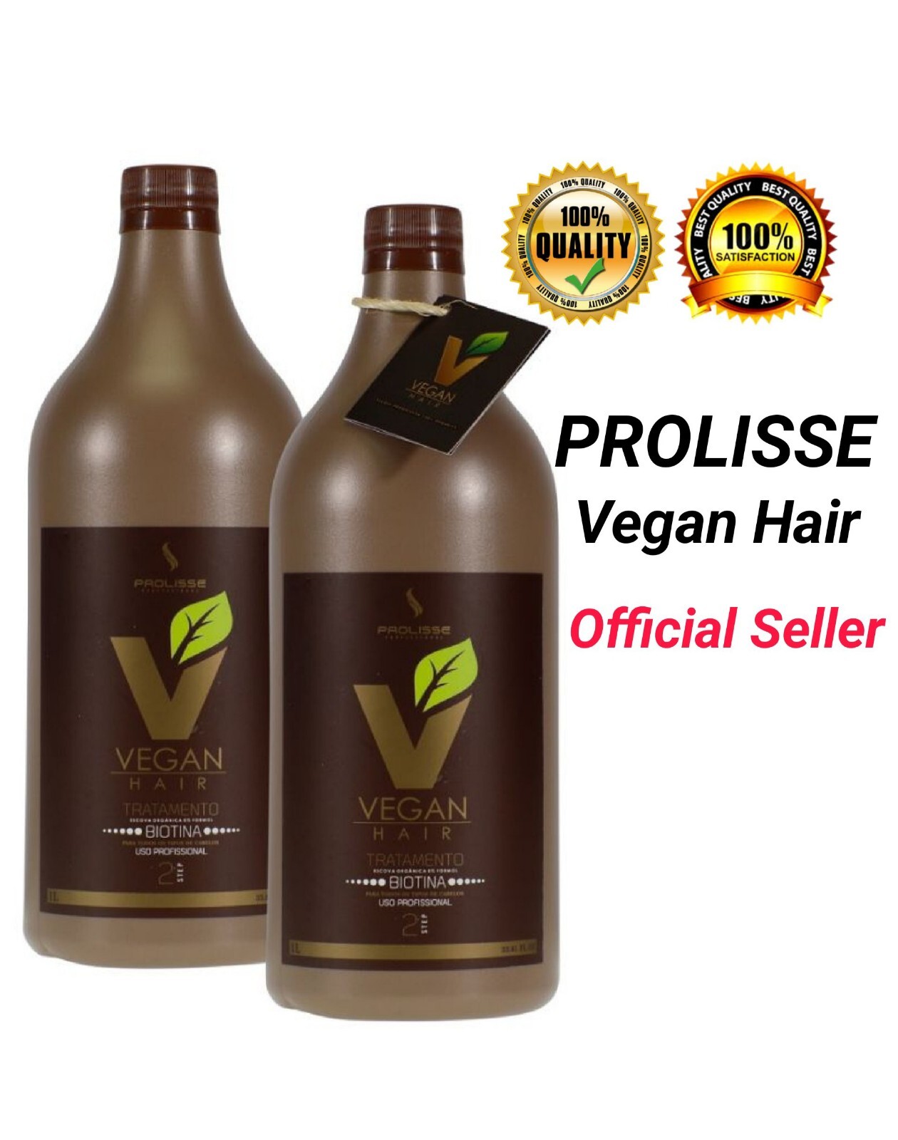 Biotina Progressive Brush 100% Organic Vegan Hair, Brazilian Keratin 2x1L/34.Oz