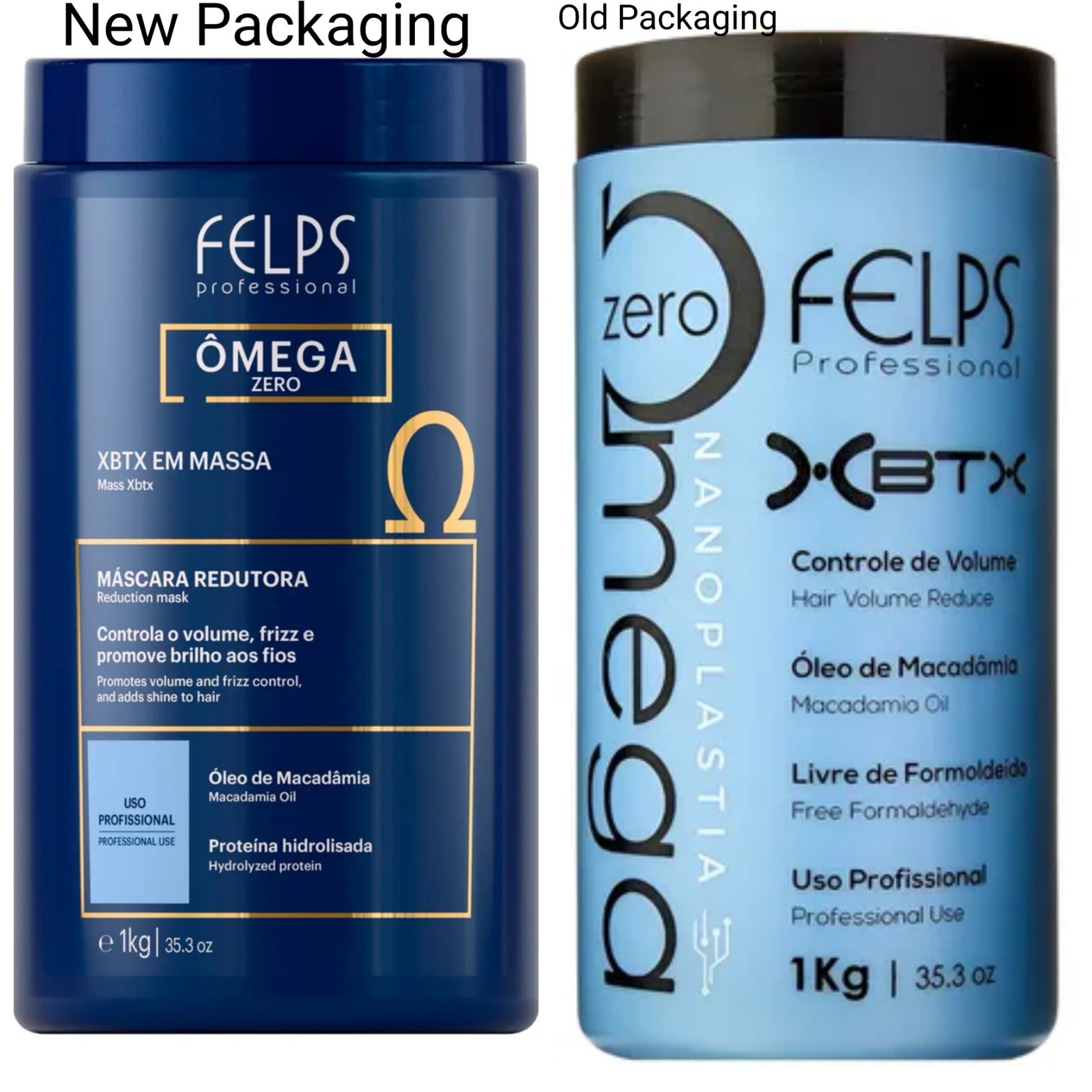 Felps Professional Xbtx Omega Zero/Redutor De Valumes/Nanoplasty 1Kg/35.3 Oz