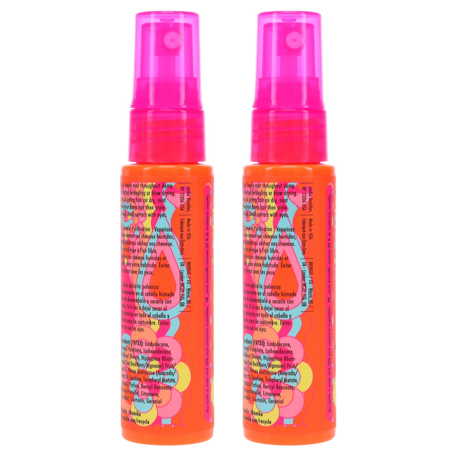 Amika The Wizard Silicone-Free Detangling Primer 1 oz 2 Pack