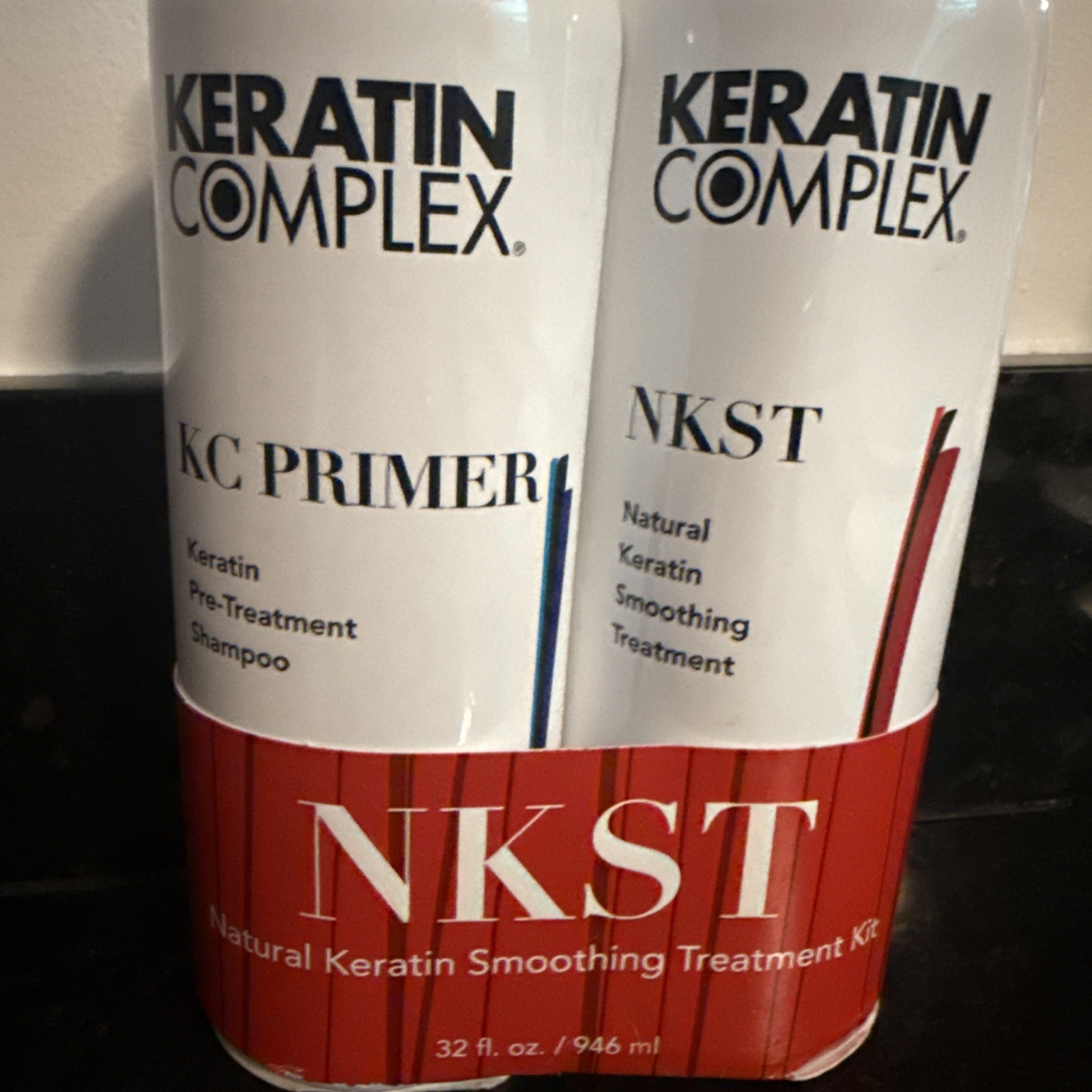 Keratin Complex KC Primer Shampoo + NKST Keratin Smoothing Treatment Set 16 oz