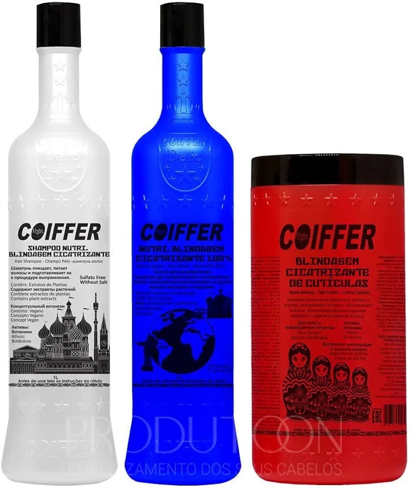 Nutri Shielding Russia Coiffer Professional Kit 3x1L/34 Oz Progressive 3 Steps