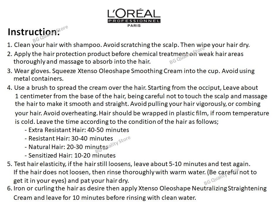 LOREAL XTenso Oleoshape Hair Straightener Straightening Cream 125ml Professional