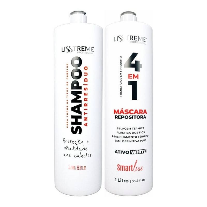 Progressive Kit Lisstreme Thermal Sealing 4 In 1 – Shampoo + Repositor Mask 2x1L