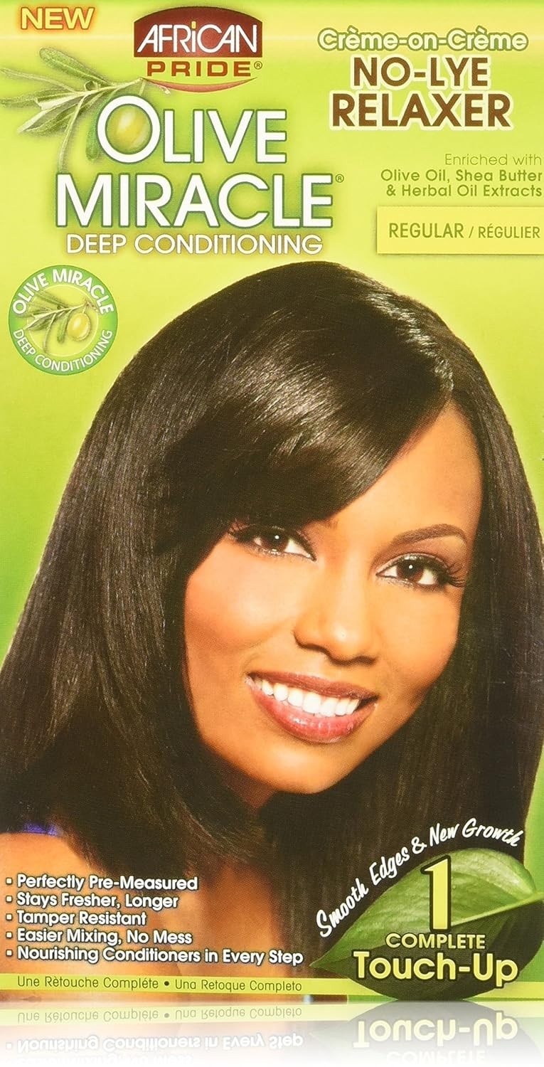 Olive Miracle Relaxer Kit – Deep Conditioning, 8 Oz, Gentle & Nourishing