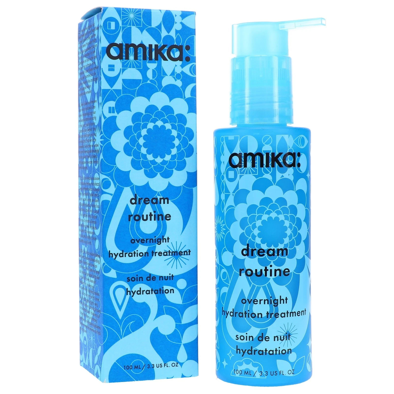 2 x AMIKA DREAM ROUTINE OVERNIGHT HYDRATION TREATMENT 3.3 OZ ~ NEW ~ DAMAGED BOX