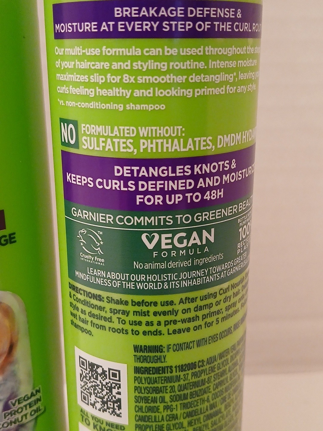 TWO Garnier Fructis Curl Knot Melter Detangling Hair Spray, 8.5 fl oz Each