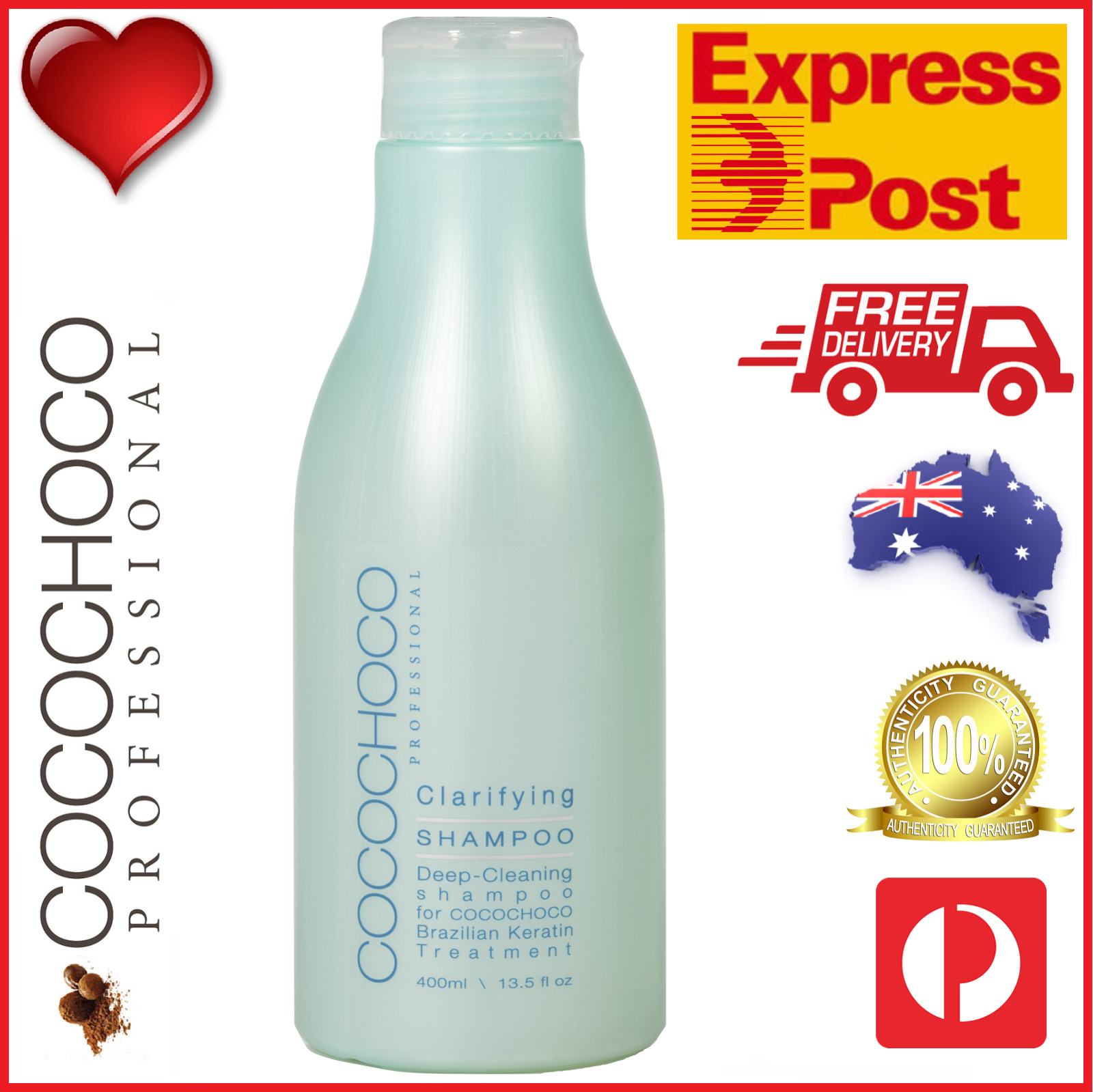 ❤❤ COCOCHOCO Pro CLARIFYING SHAMPOO 400ml Gold Salon Silk Hair Wash FAST EXPRESS