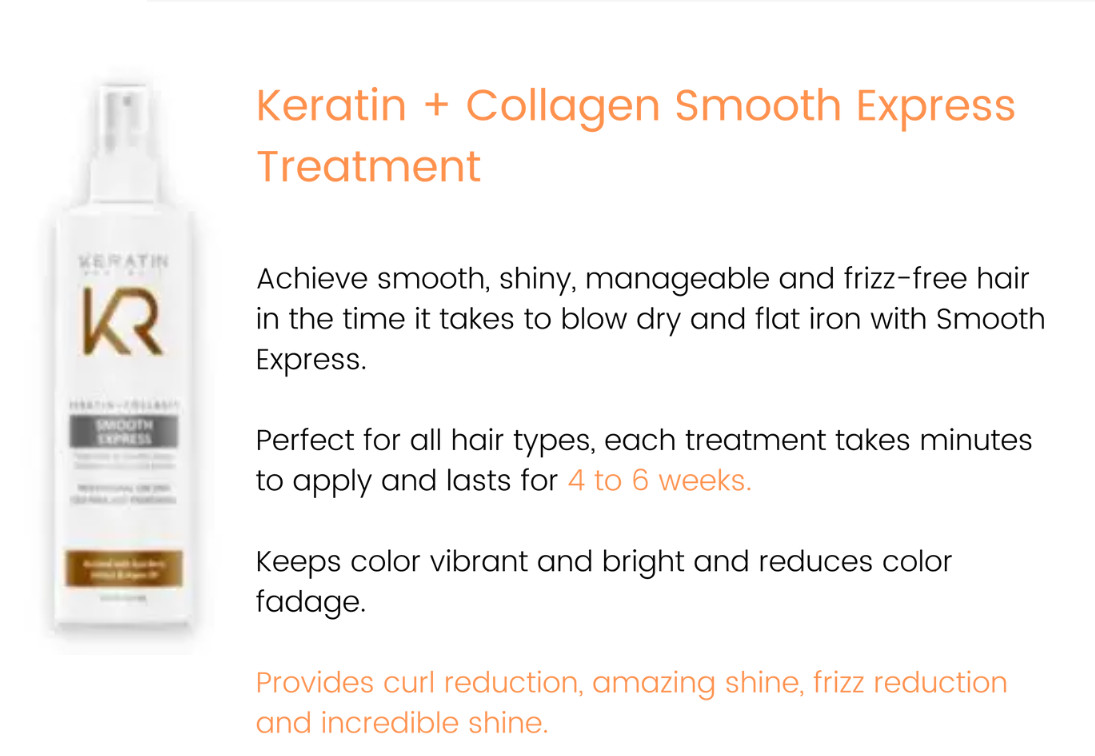 Keratin Republic Smooth Express Treatment – results last 4 to 6 weeks