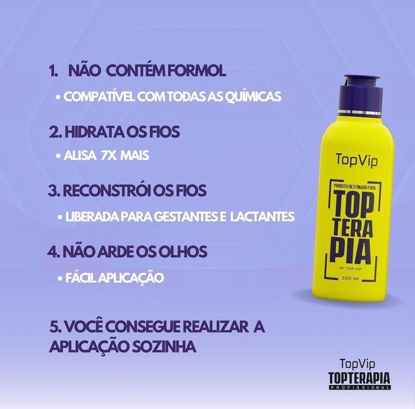 Top Vip Cosmetic Topterapia Brazilian Keratin Treatment/Mini Version- 5 oz