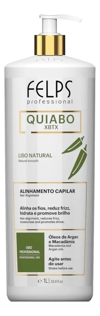 Felps Okra Xbtx Anti-Frizz Mask 1L / Kit with 2 Units / Felps Professional