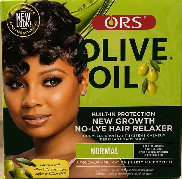 2 Pack Olive Oil Built-in Protection New Growth No-Lye Hair Relaxer Normal