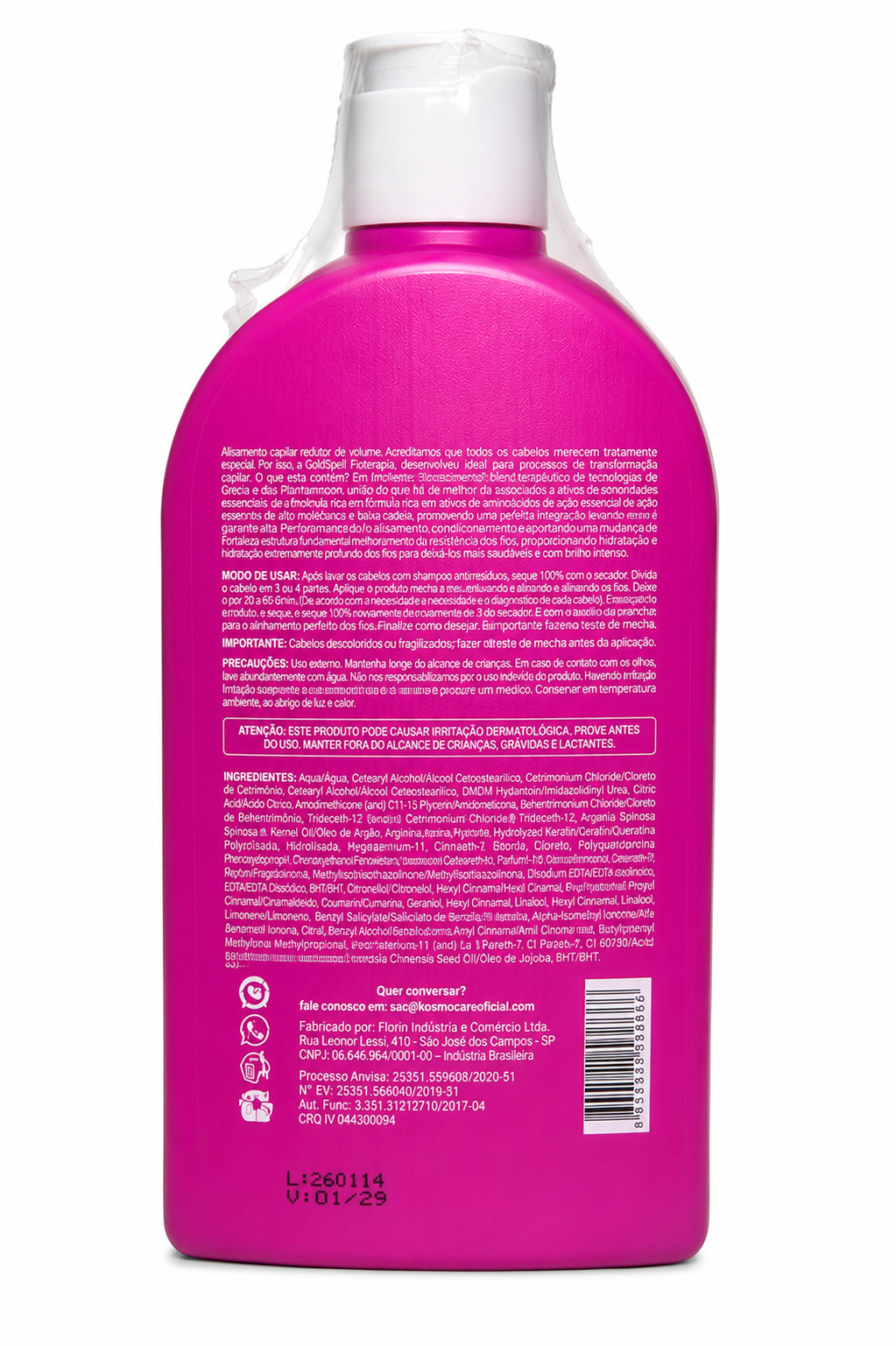 Fioterapia Gold Spell, tratamento capilar progressiva 250ML (8,45 fl. oz.)