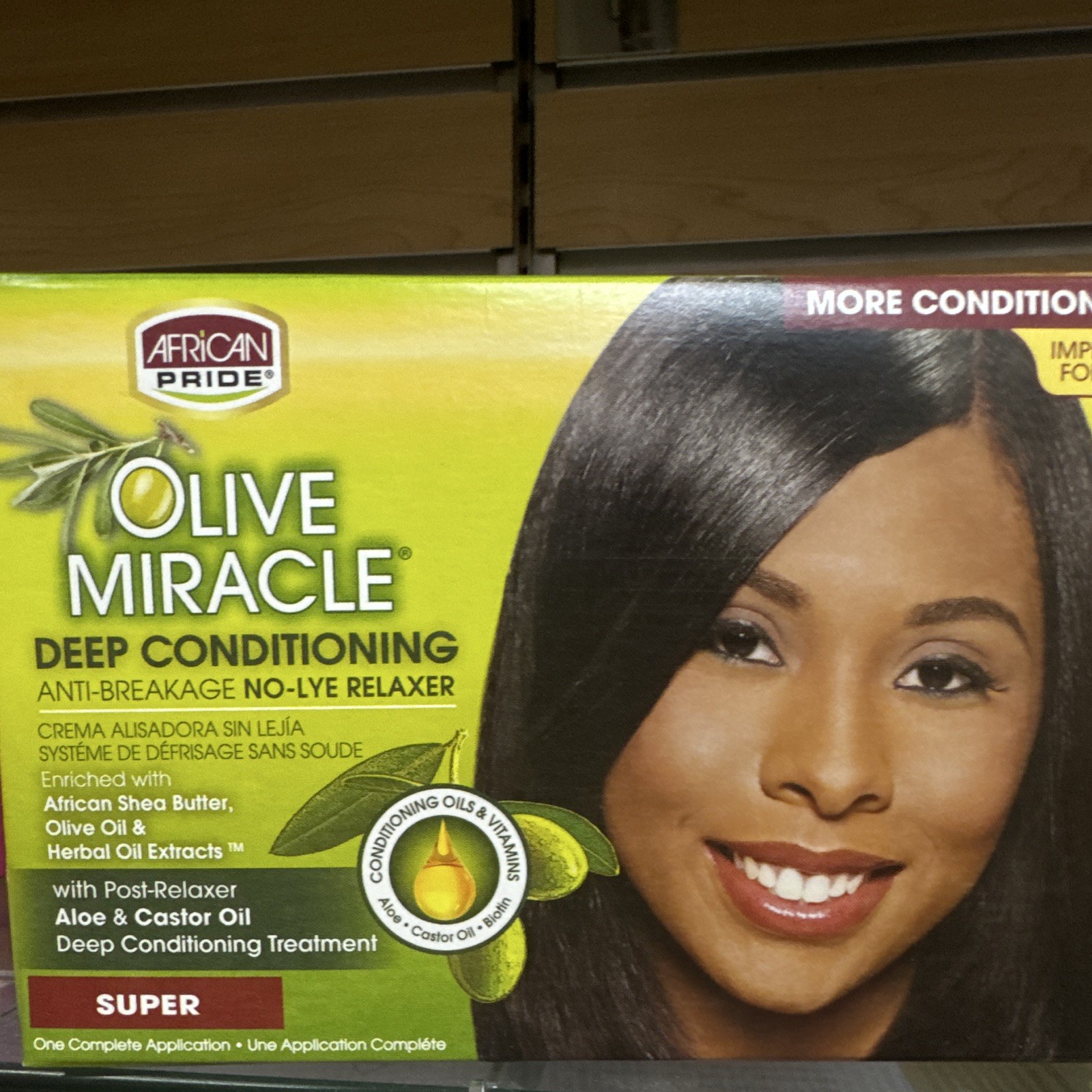 African Pride Olive Miracle No-Lye Relaxer Cream Super Deep Conditioning Anti