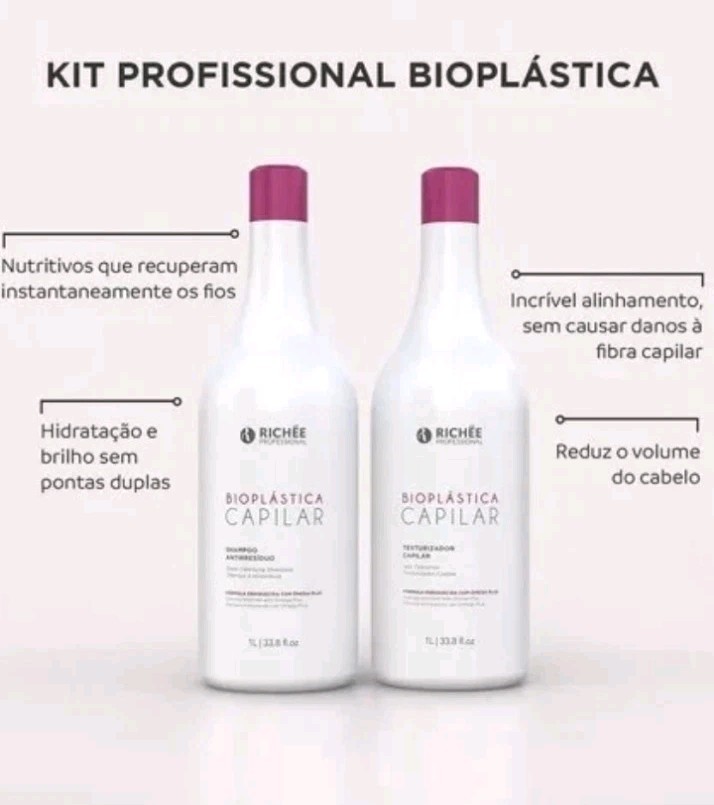 Richee Professional Bioplastica Keratin Treatment U.S. Shipper Kit 2x1L New