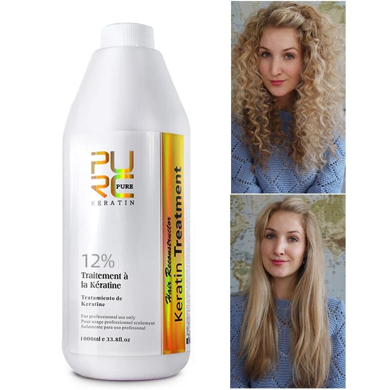 12% Pure Keratin Curly Hair Repair Treatment Professional Use Only 1000ml / 34oz