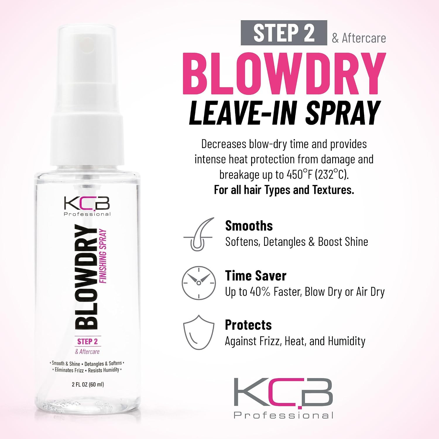 Blowout, 2 Step Keratin Hair Treatment. Brazilian Straightening and Frizz Contro