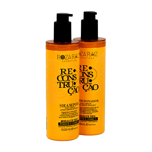 Brazilian duo kit reconstructing treatment hair 2 products Roza Raiz brand