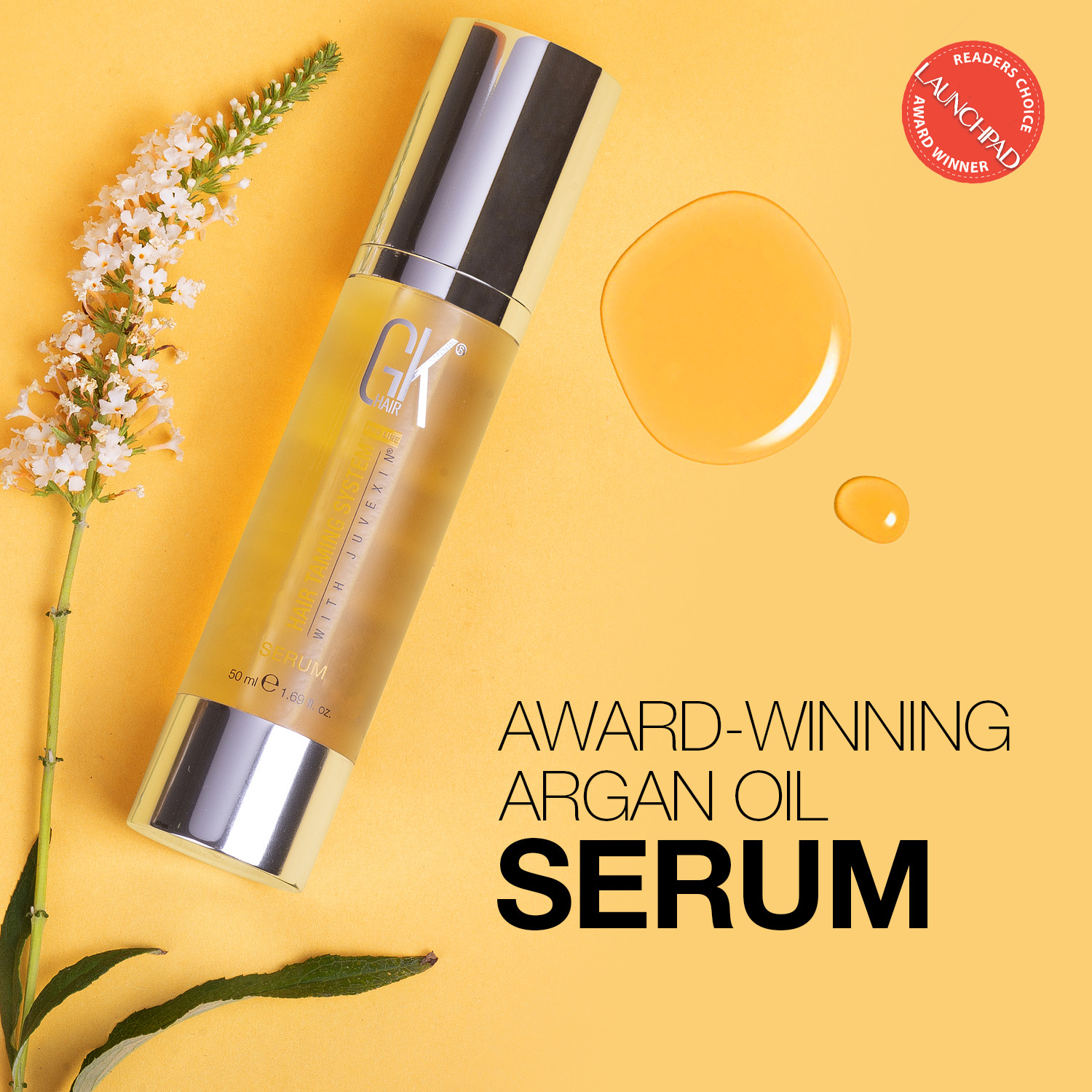 GK HAIR The Best Smoothing Keratin Hair Treatment & Organic Argan Oil Hair Serum