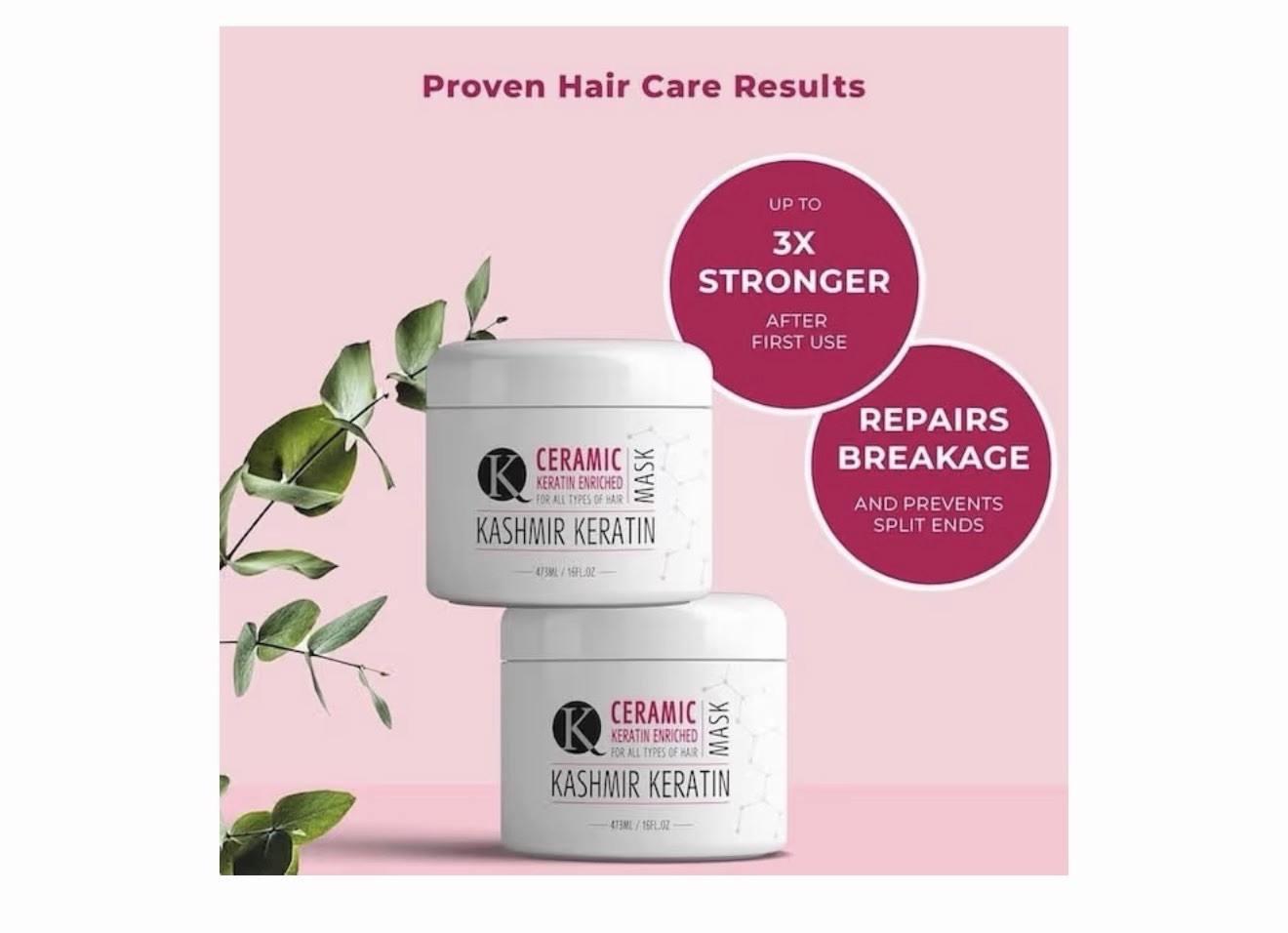 Kashmir Keratin hair mask Ceramic Mask For All Types of Hair 16 fl.oz