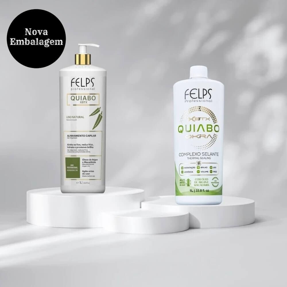 Felps Okra Quiabo Brazilian Progressive Brush Keratin Thermal Sealing 1L 3Day US