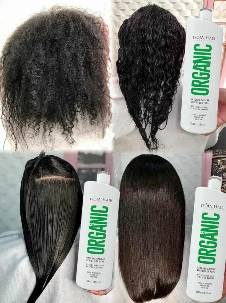 Troia Hair Organic Brazilian Keratin Hair Straightening Treatment 2L