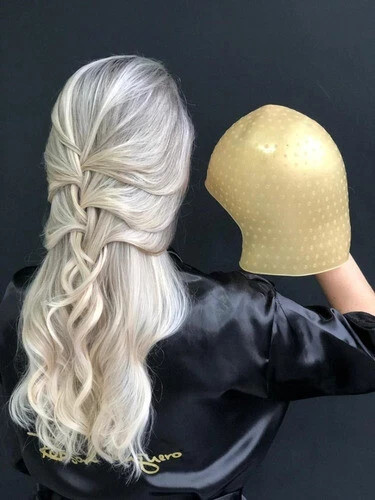 Robson Peluquero Silicone Highlight Cap 2000 Holes Golden Strong