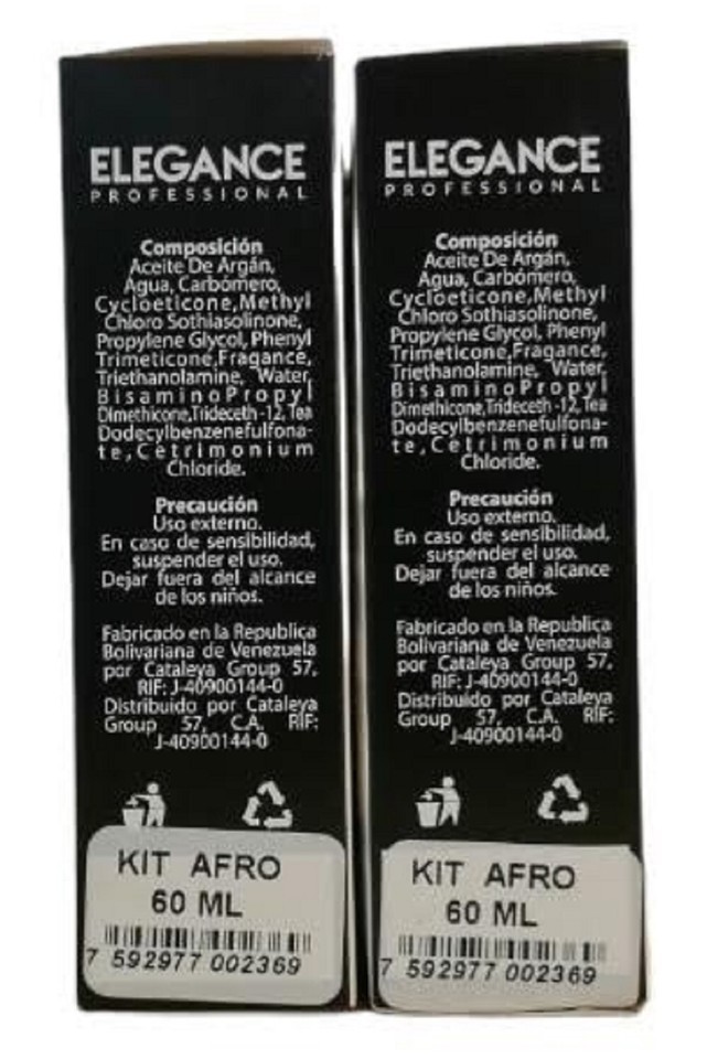 Kit (2 cajas) Tratamiento Cirugía Capilar Elegance Profesional AFRO 2oz (60 ml)