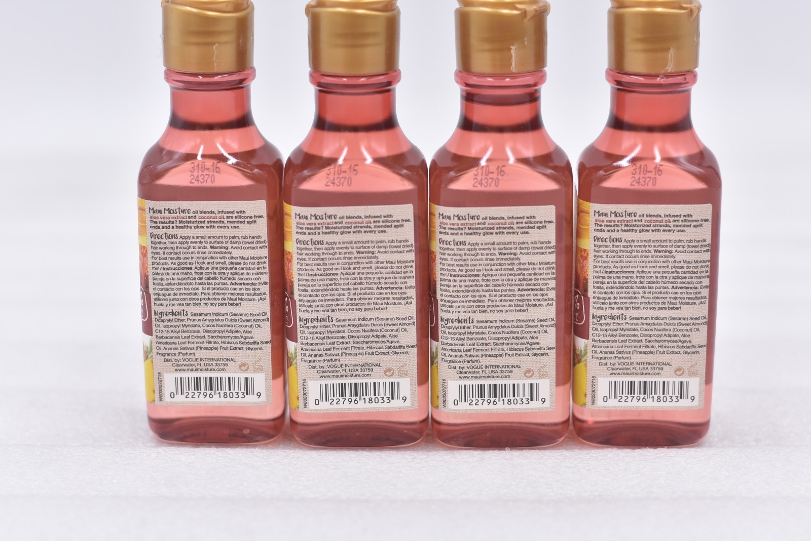 Lot of 4 Maui Moisture Strenght & Anti-Breakage + Agave Raw Oil 4.2oz