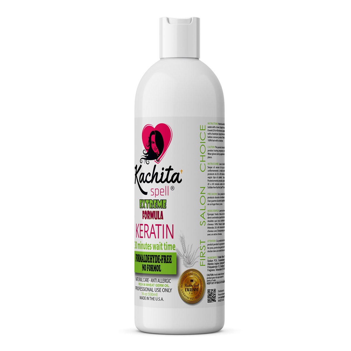 Keratin Formaldehyde-Free Kachita Spell Extreme Edition 16 oz Hypoallergenic