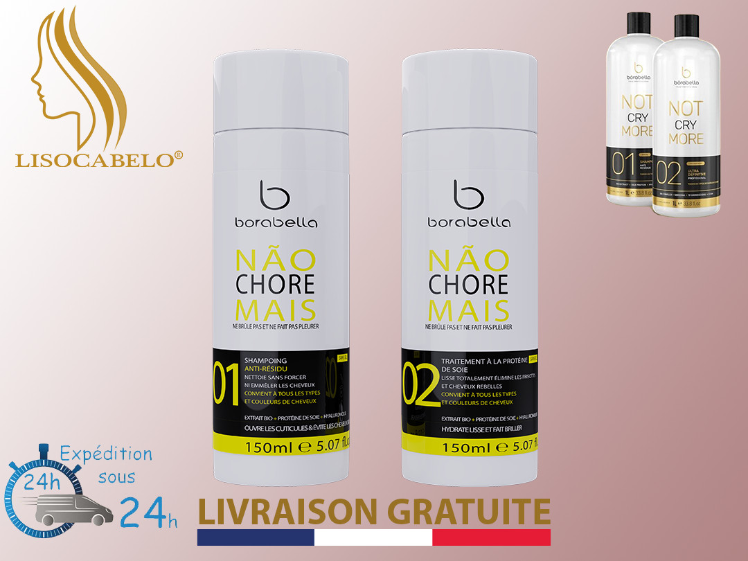 Borabella 2x150ml Smoothing Treatment Without Formaldehyde Silk Protein