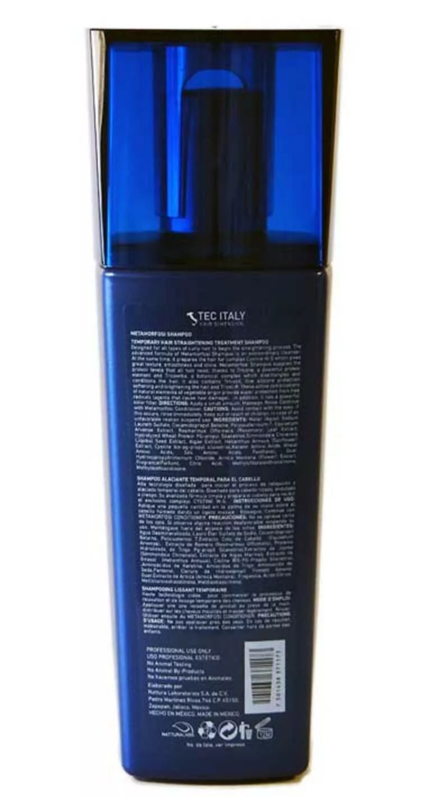 Tec Italy Metamorfosi Temporary Hair Straightening Shampoo Treatment 10.1 oz