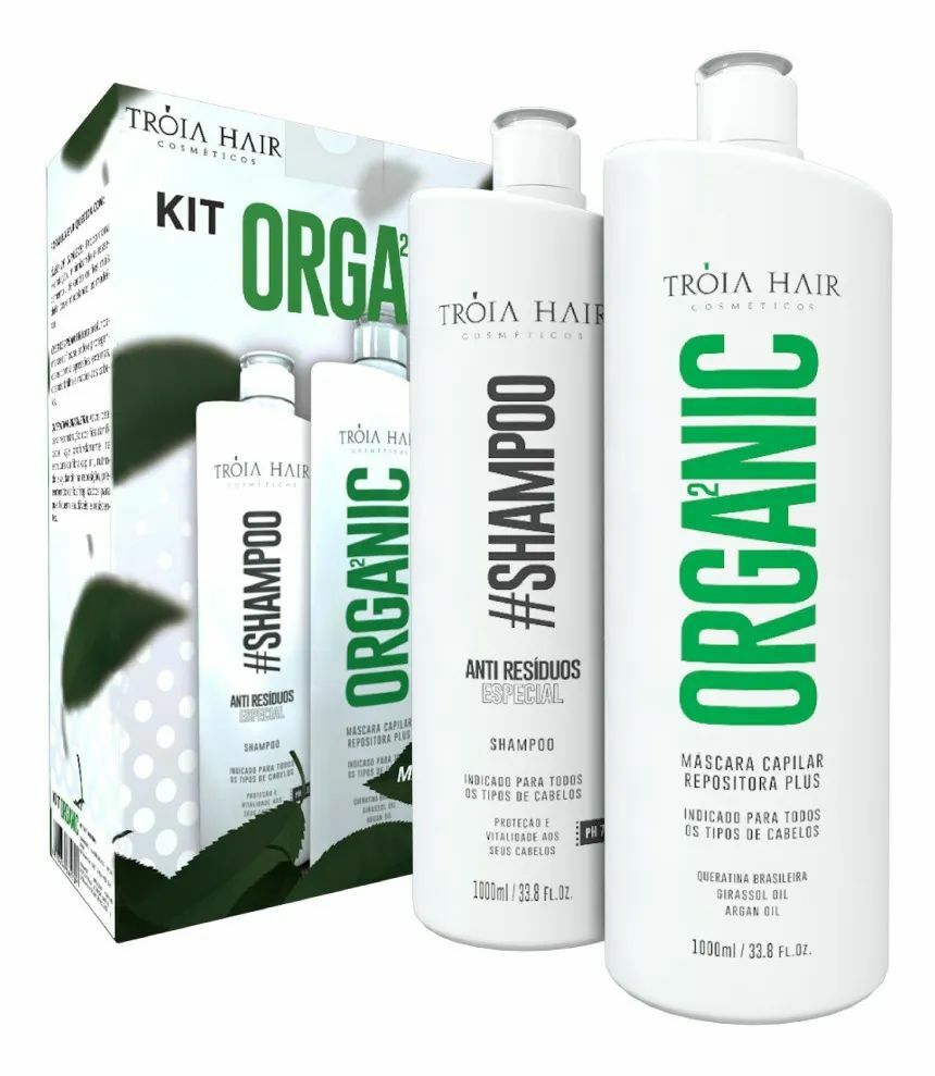 Troia Hair Organic Brazilian Keratin Treatment Progressive Brush Super Hair 2L