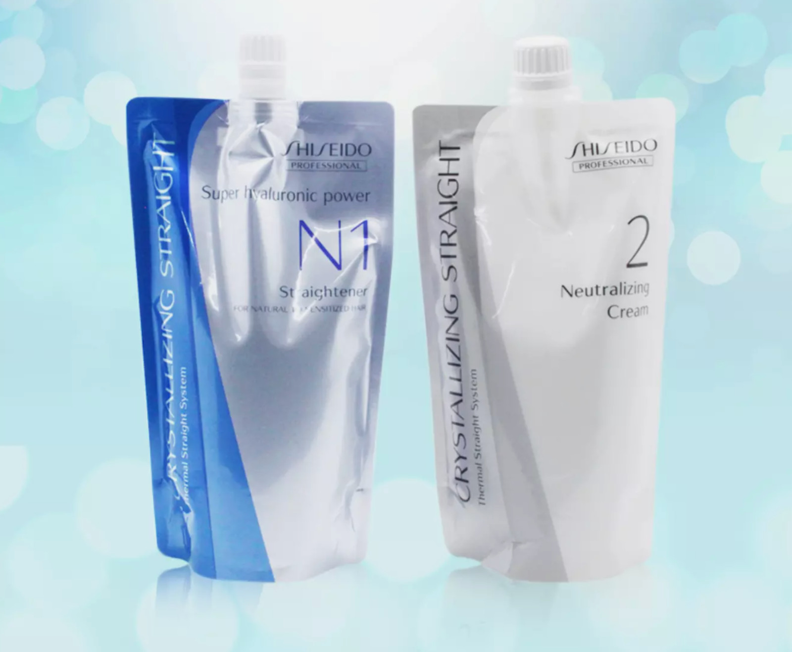 SHISEIDO Crystallizing Hair Straightener N1+N2 400g Hair Rebonding Treatment