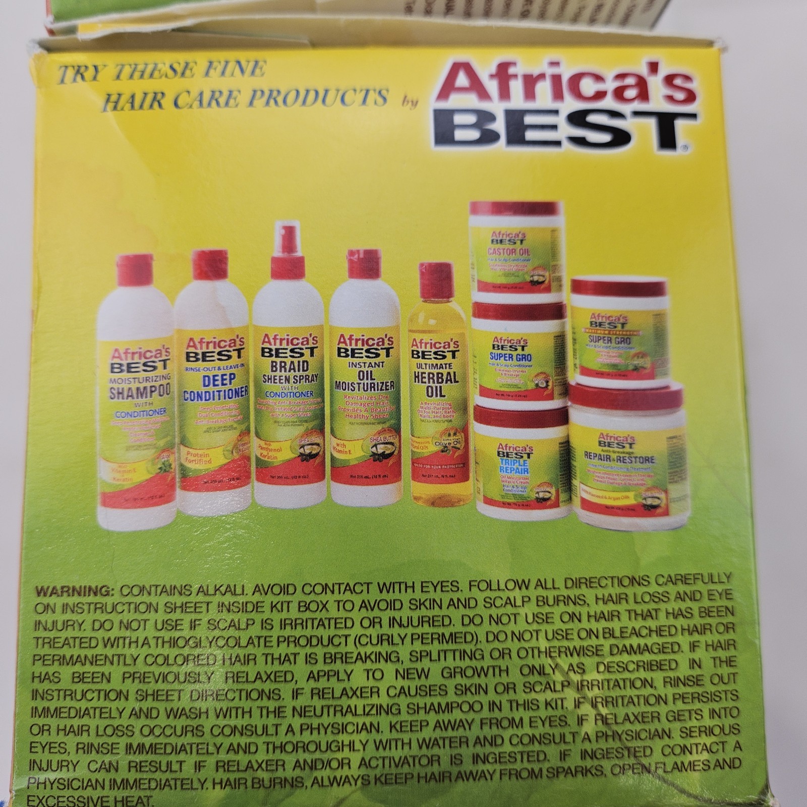 Africas Best Herbal Intensive Dual Conditioning No Lye Relaxer Super Lot of 2