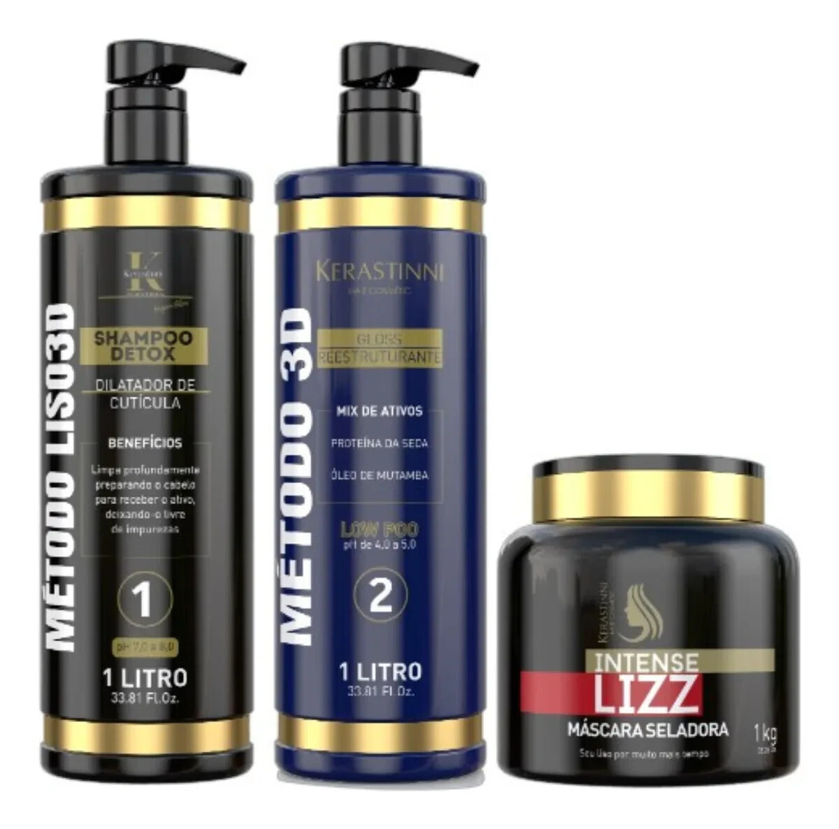 Kerastinni Metodo Liso 3D Progressive Realinhamento termico kit Brazil..