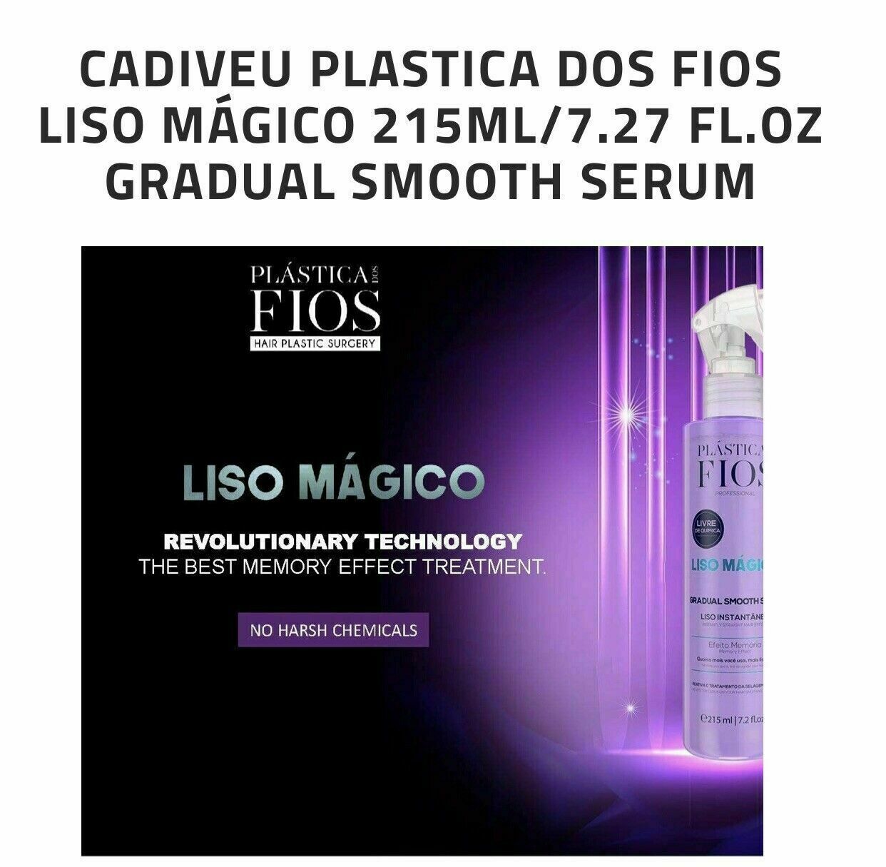 Cadiveu Plastica Dos Fios Liso Magico Gradual Smooth Serum 215ml/7.27 fl.oz