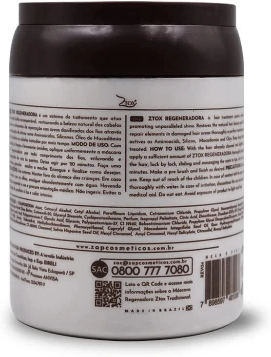 Zap Ztox Macadamia & Chia Oil Hair Mask 950g – Anti Frizz Volume Reducer