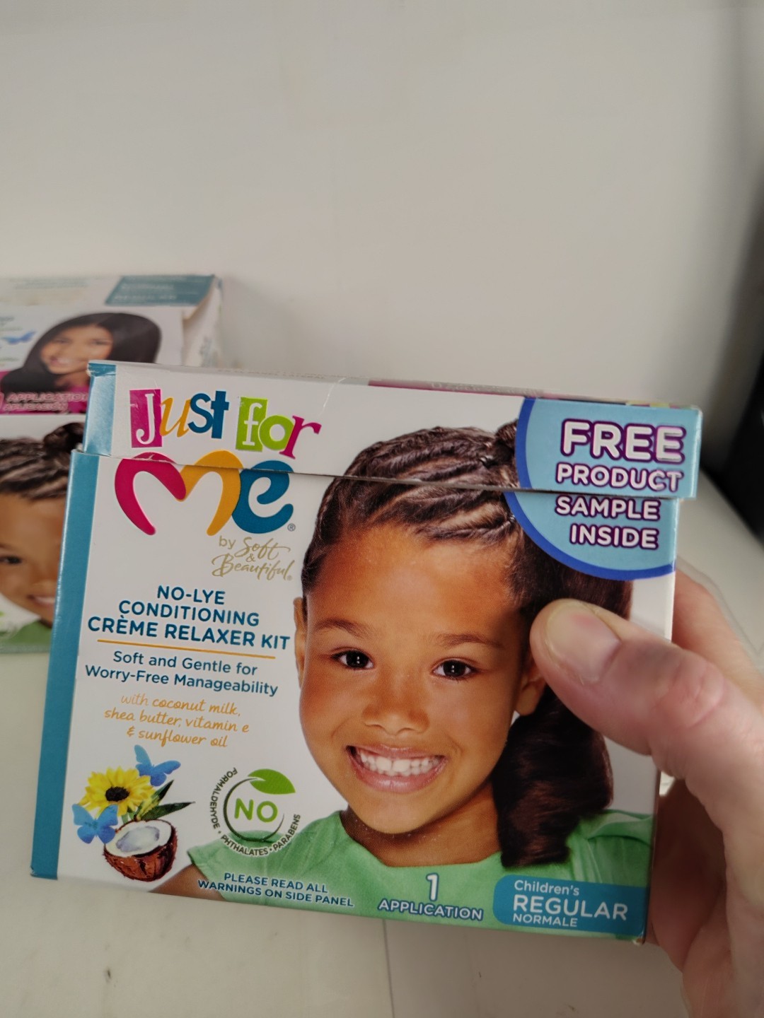 2 Just For Me No Lye Conditioning Creme Hair Relaxer Kit Box Has Damage